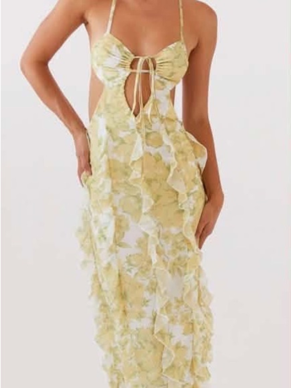 Size Small Yellow cutout sundress